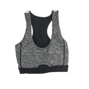 COMFTABLE WOMENS BLACK/GREY SPORTS BRA SIZE SMALL